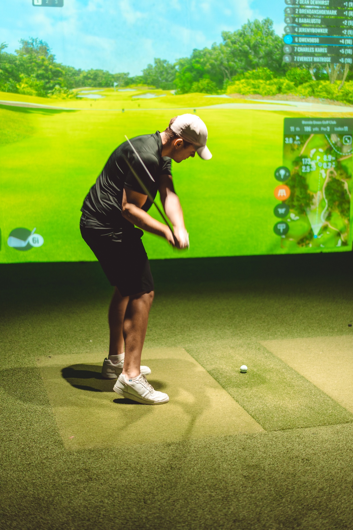 Course strategy on the simulator.